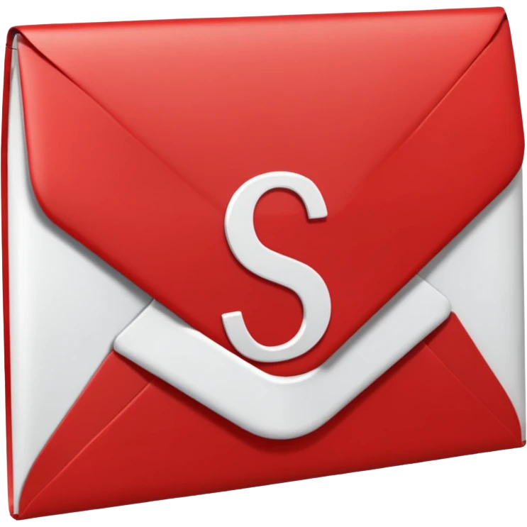 red envelope letter with white "S" logo emoji