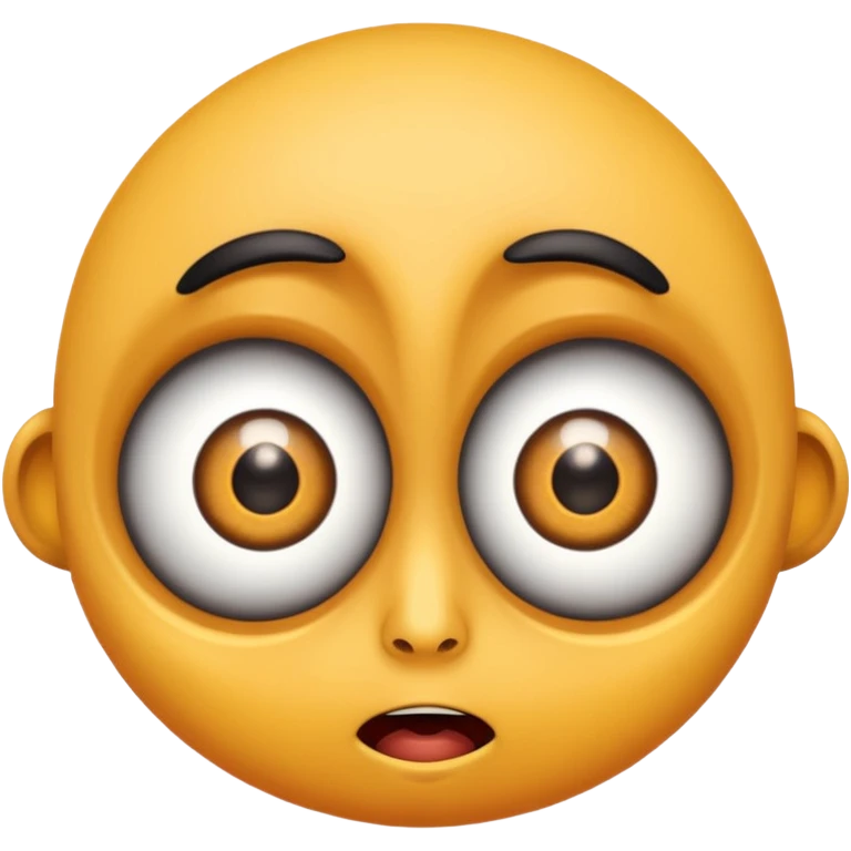 Crazy looking tweeker with huge eyes emoji