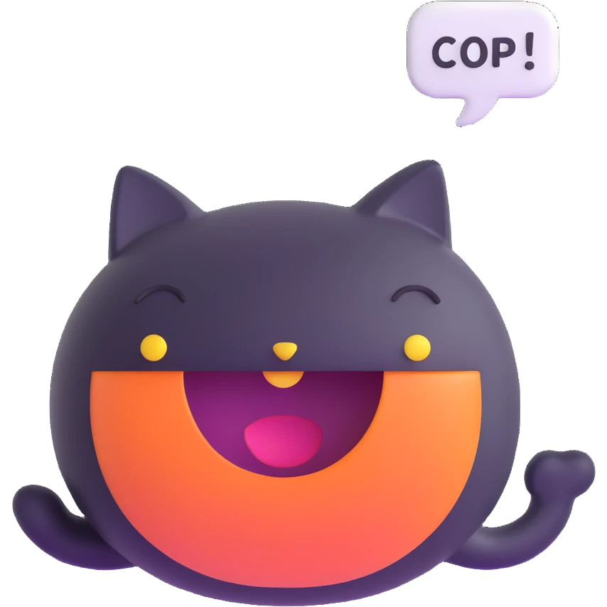 chat bubble with cheerful expression emoji