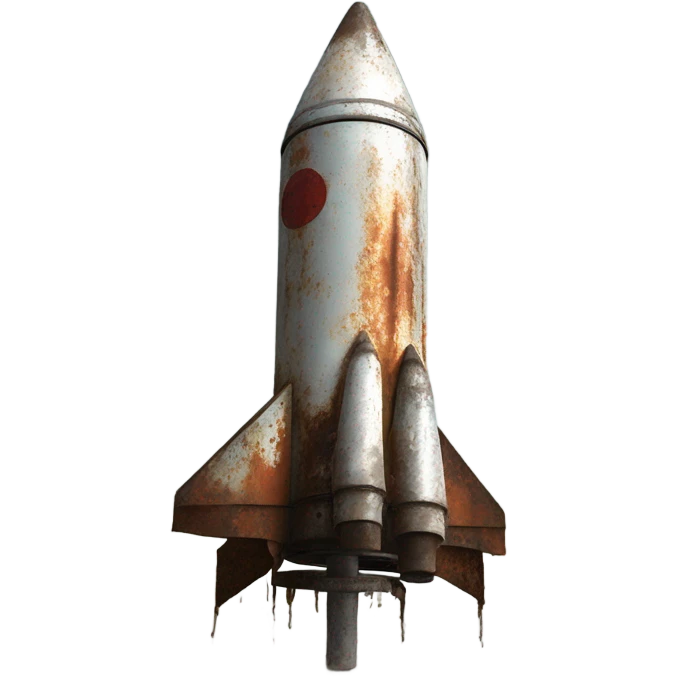 old rusty rocket emoji