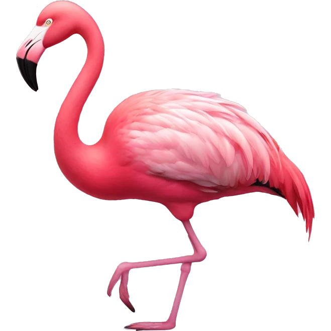 Pink flamingo  emoji