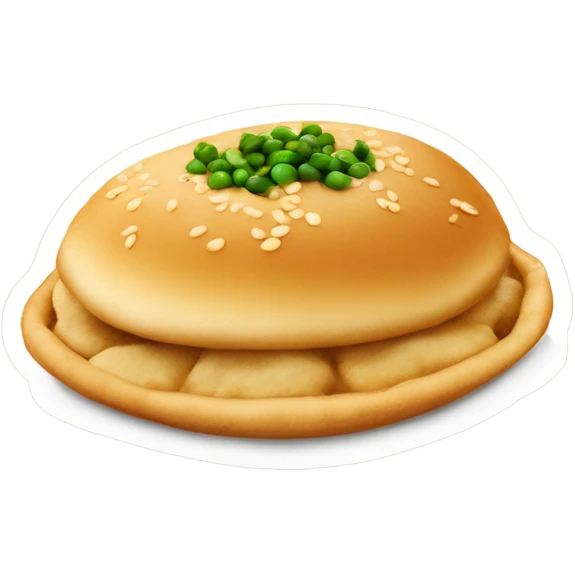 Chole bhature sticker, bhature should be fluffy and white and chole served with onion pickle and green chilli  emoji
