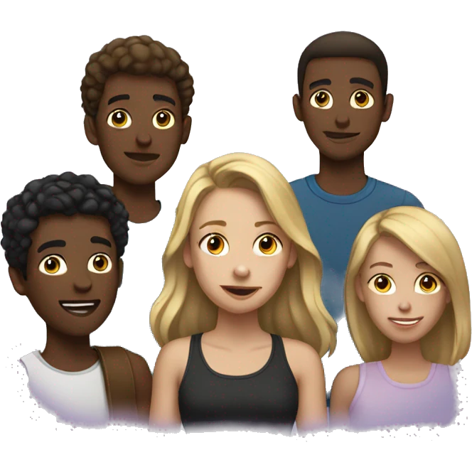 teenage group gathering emoji