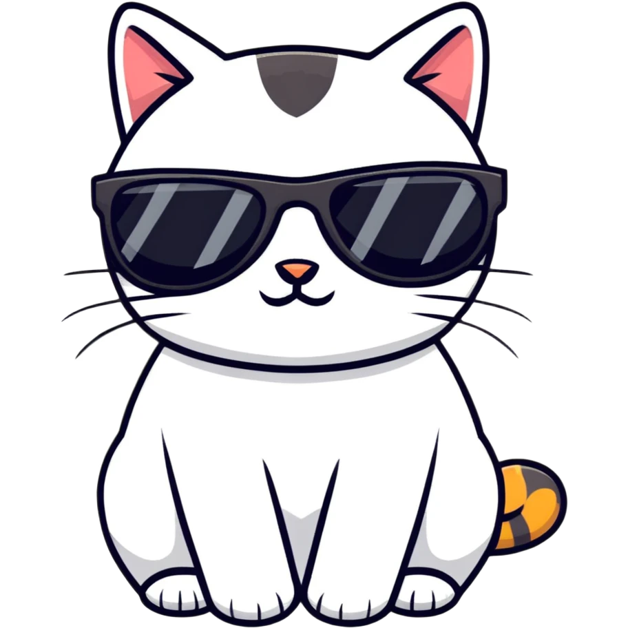 Cat with sunglasses emoji