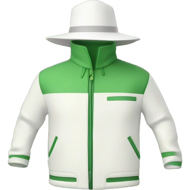 gardener pith helmet jacket white green trees  emoji
