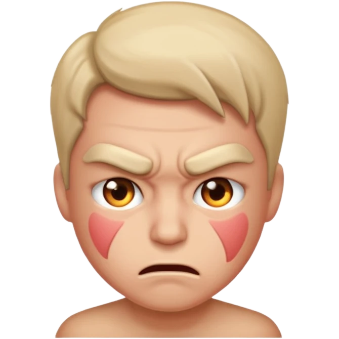 Angry blushing  emoji