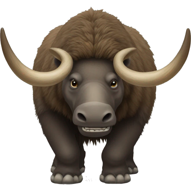 Woolly Rhinoceros Giant horn, Full Body emoji