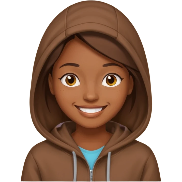 woman with brown hoodie emoji