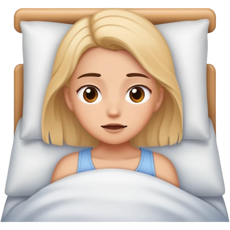 A girl waking up  emoji