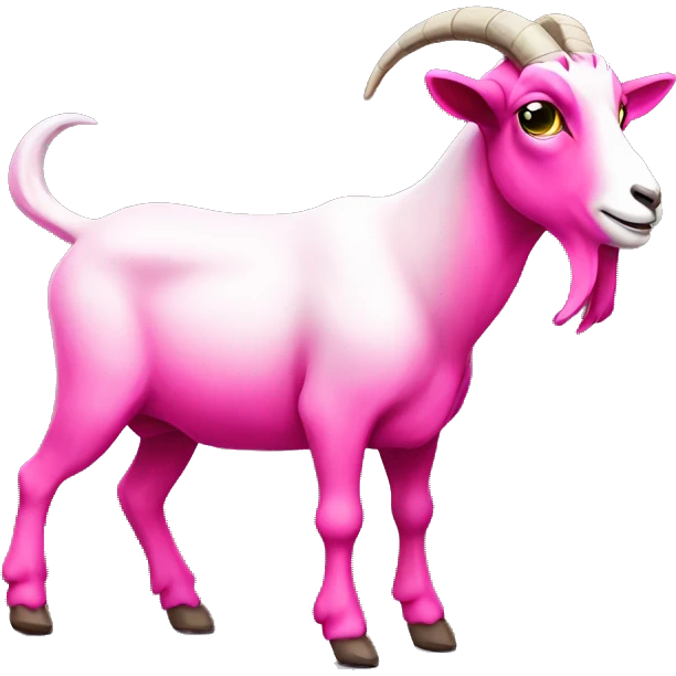 Hot pink full body goat  emoji