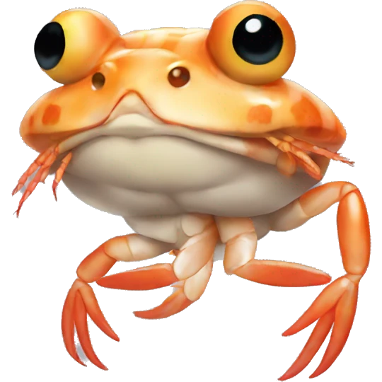 Toad dressed a shrimp emoji