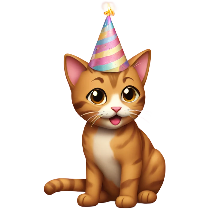 Cat birthday emoji