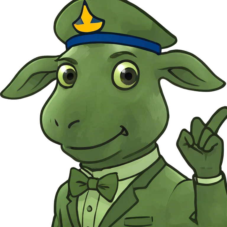 Goat saluting emoji