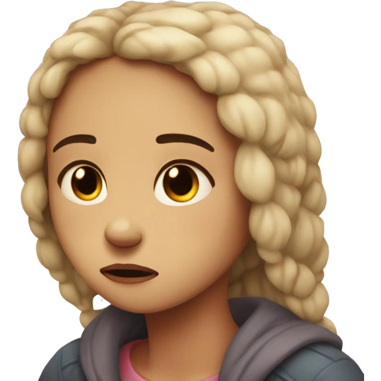 sad cozy girl crying emoji