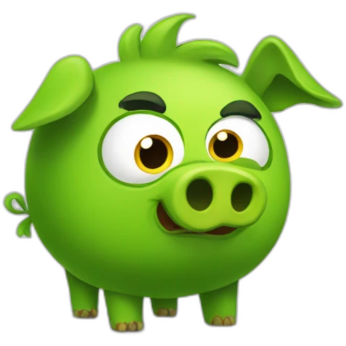 green pig angrybird emoji