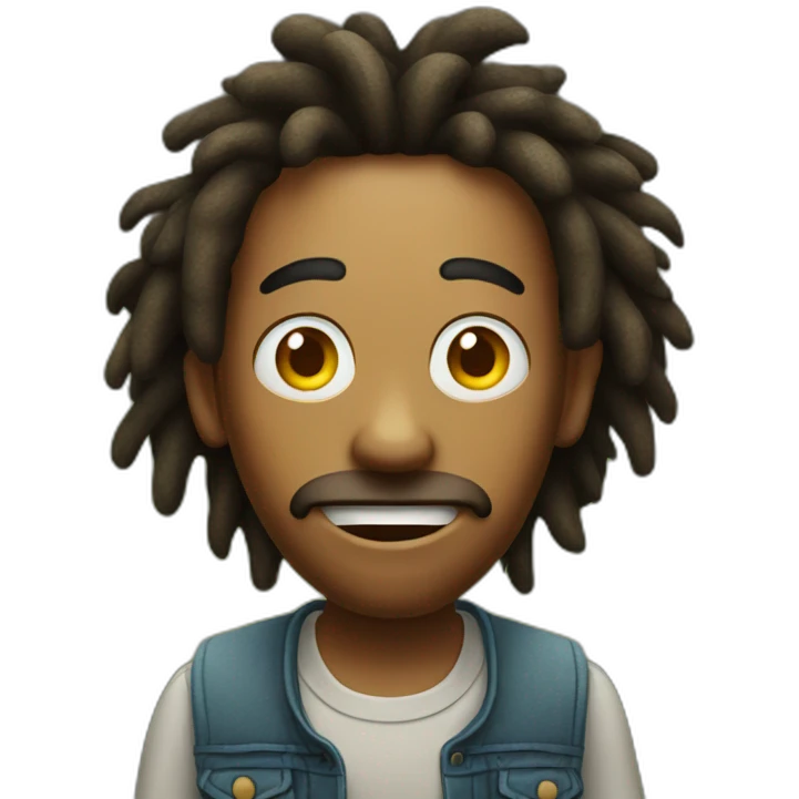 surprised rasta man emoji