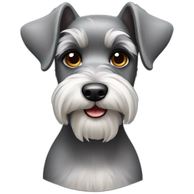 Cute little Miniature Schnauzer emoji