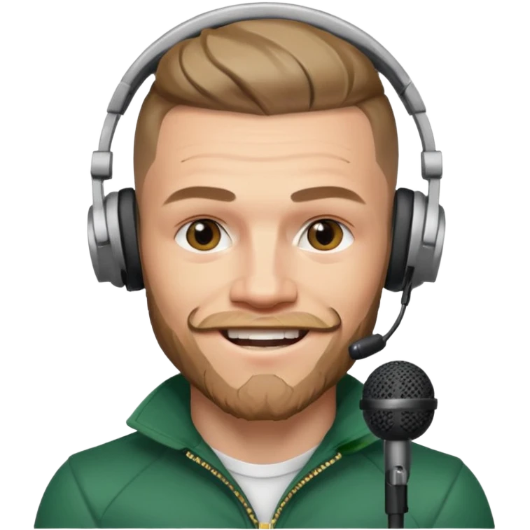 Make Conor McGregor as an emoji as if he is broadcasting emoji