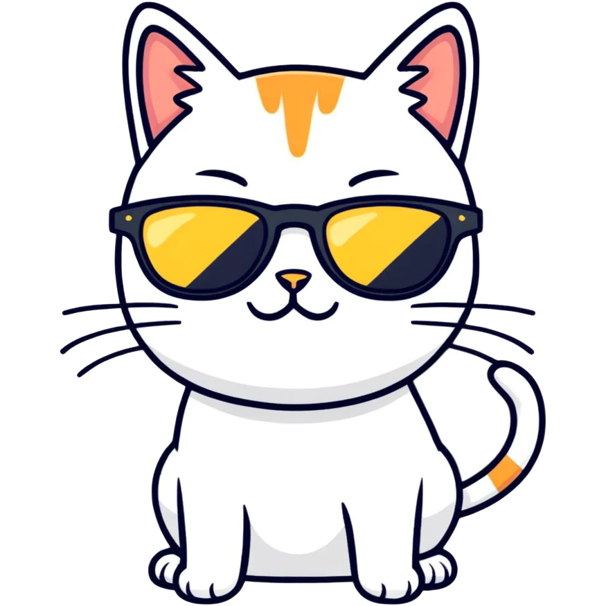 Cat with sunglasses emoji