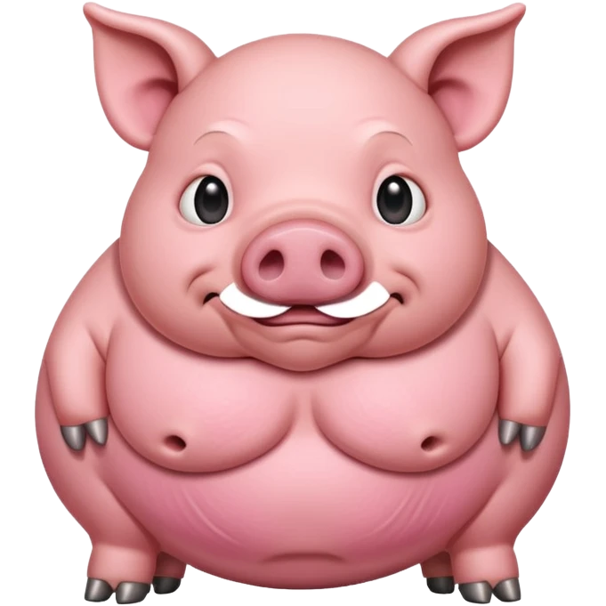 pig with a big stomach emoji