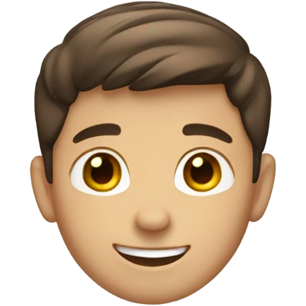 Smiling Boy with Short Brown Hair  emoji