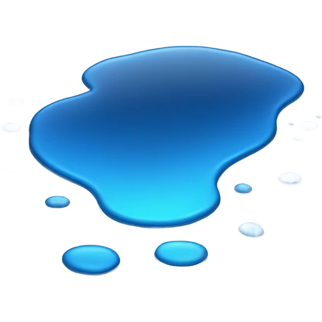 blue beautiful puddle emoji