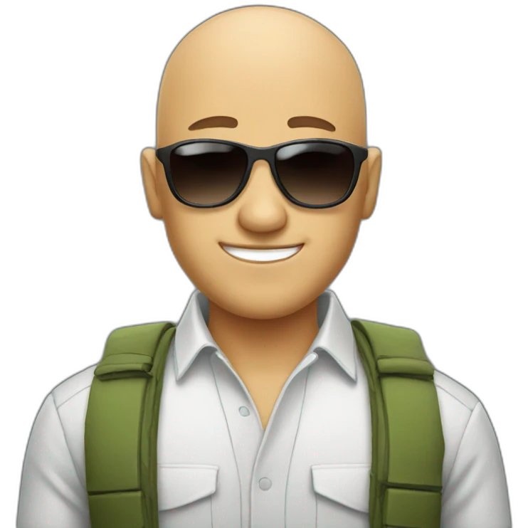 Bald Guy with Sun glasses emoji