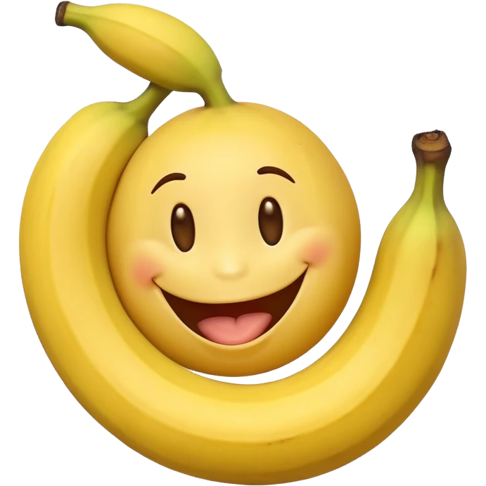 a yellow smiley face sucking a banana emoji