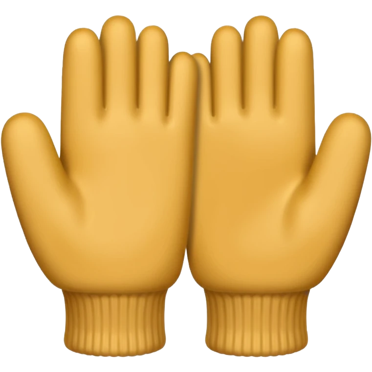 Beige fluffy gloves emoji