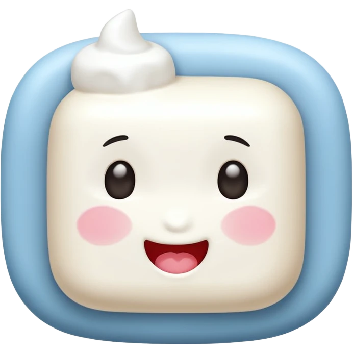 Marshmallow send kiss emoji