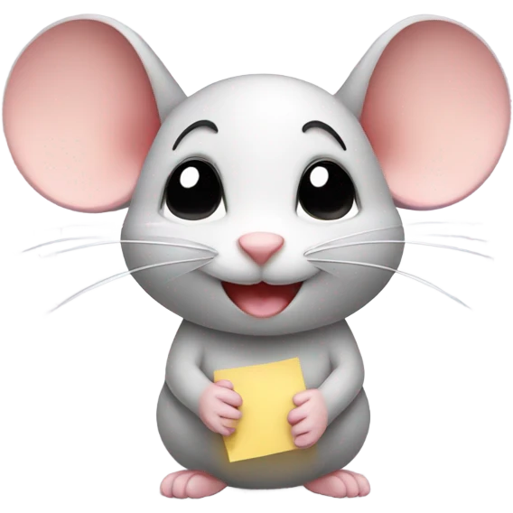 A cute mouse wishing a good morning  emoji