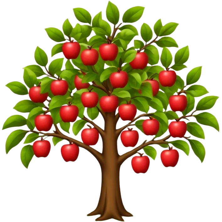 Apple tree, less apples. emoji