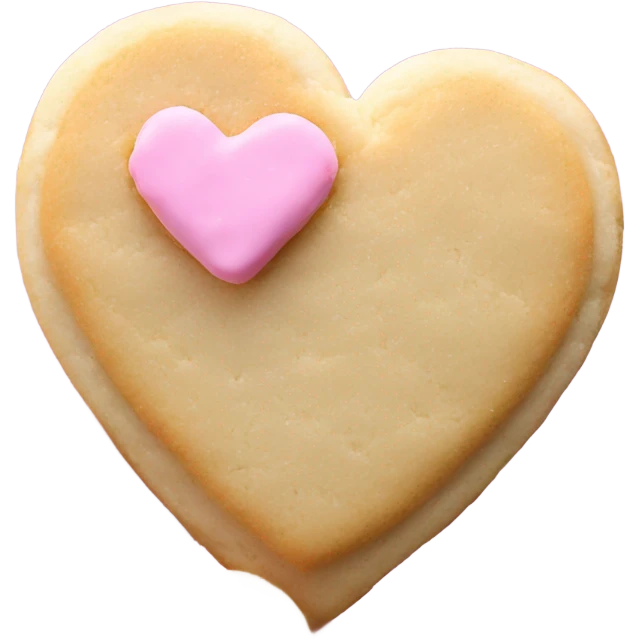 Heart shaped Sugar Cookie with pink frosting  emoji