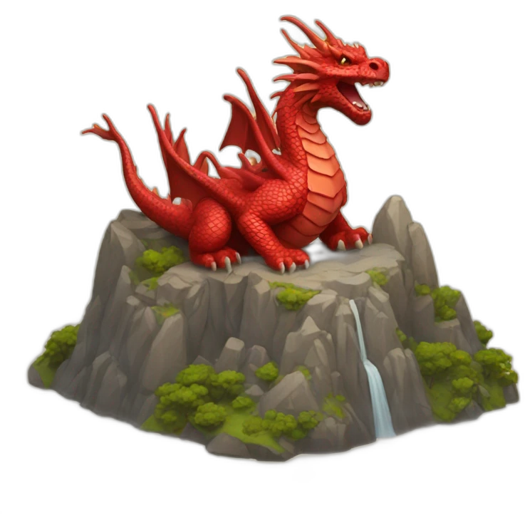 red dragon mountain emoji