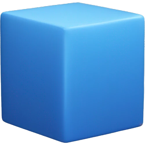 Blue cube emoji