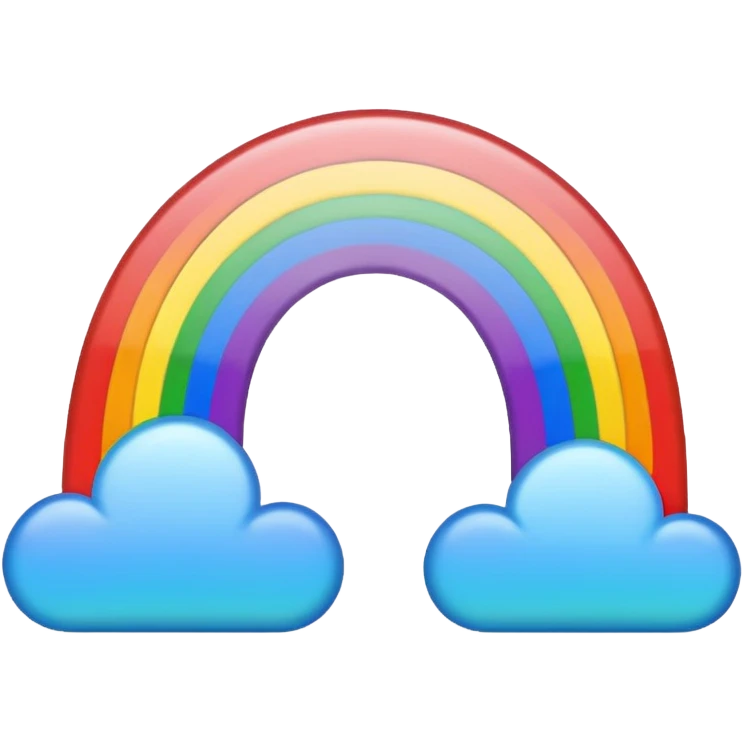 emoji with rainbow  emoji