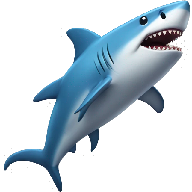 Blue dancing shark emoji