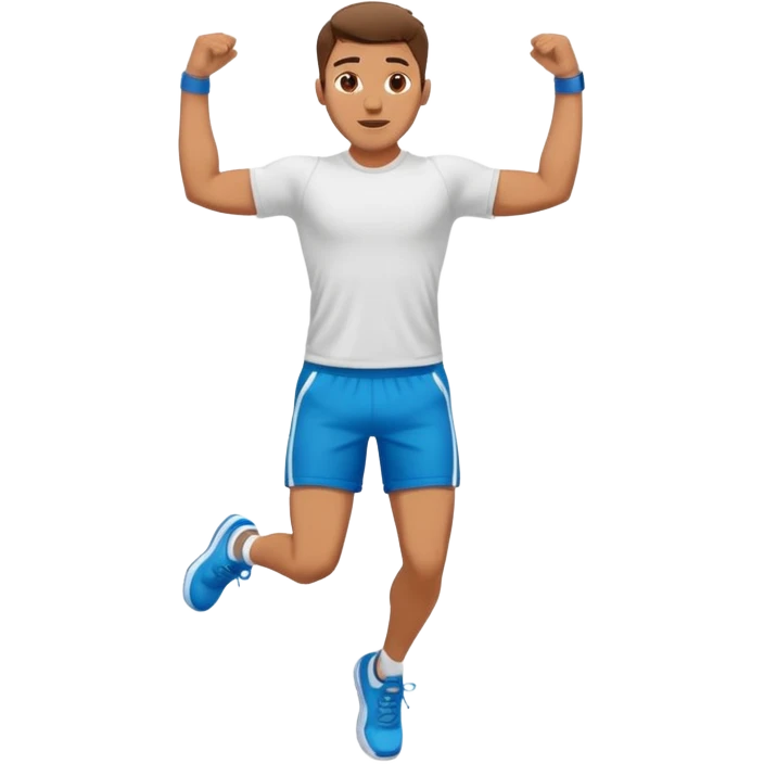 man doing jumping jacks emoji
