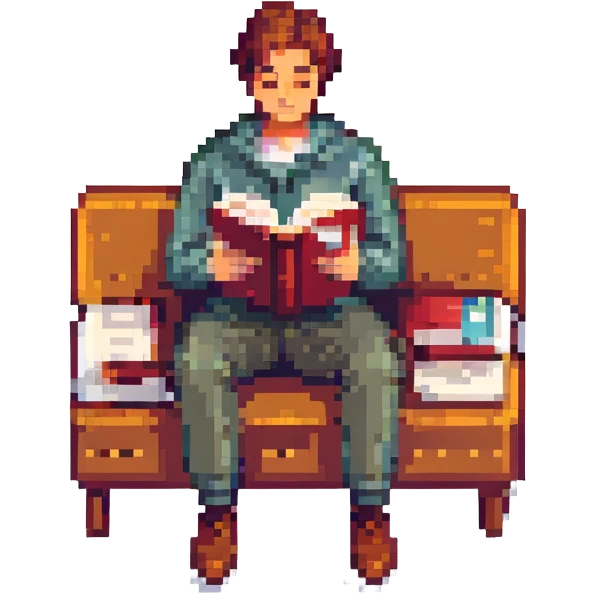 a man reading an English book emoji