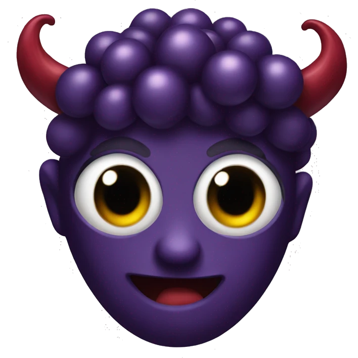 dark grape with devil emoji
