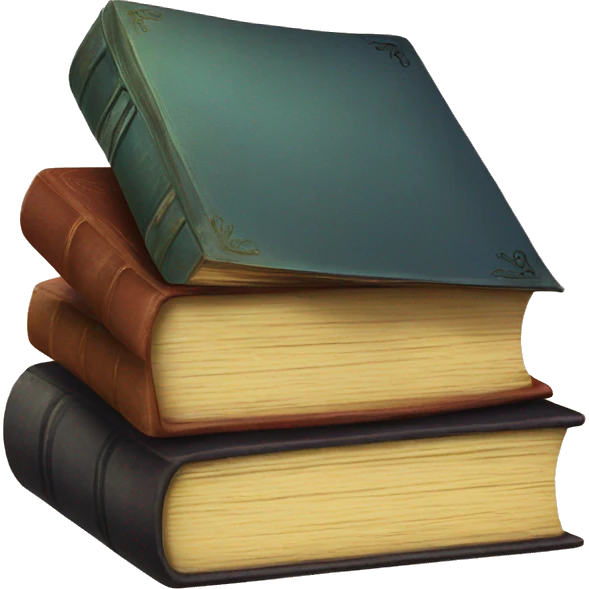 Vintage Book Stack emoji