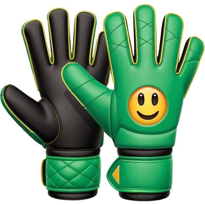 goalkeeper gloves with green details emoji