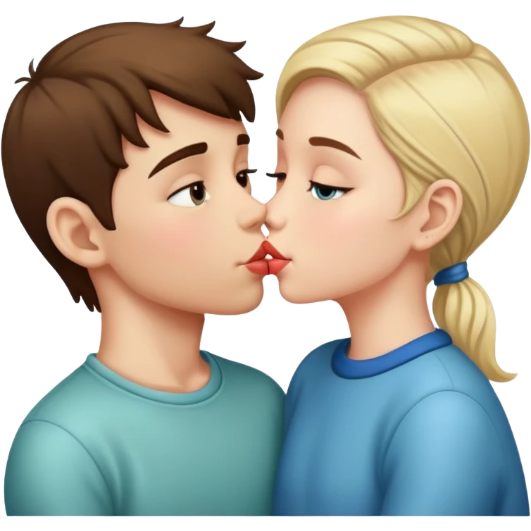 Boy kiss girl  emoji