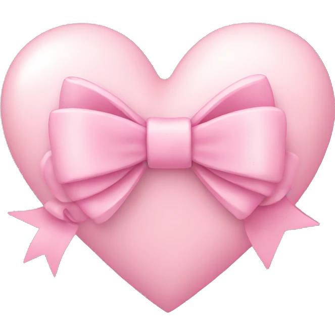 light pink heart with bow emoji