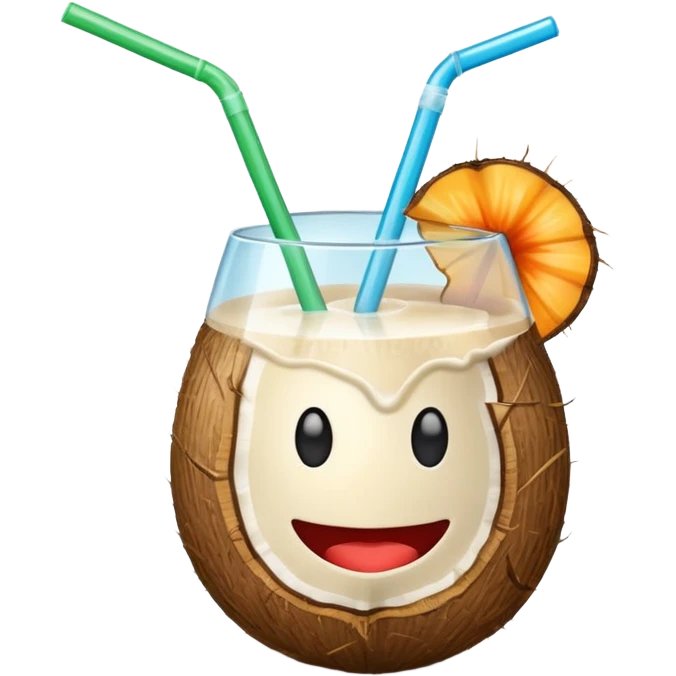 hawaii coconut drink  emoji