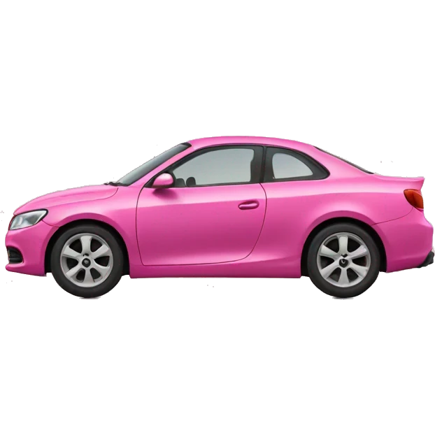 pink car emoji