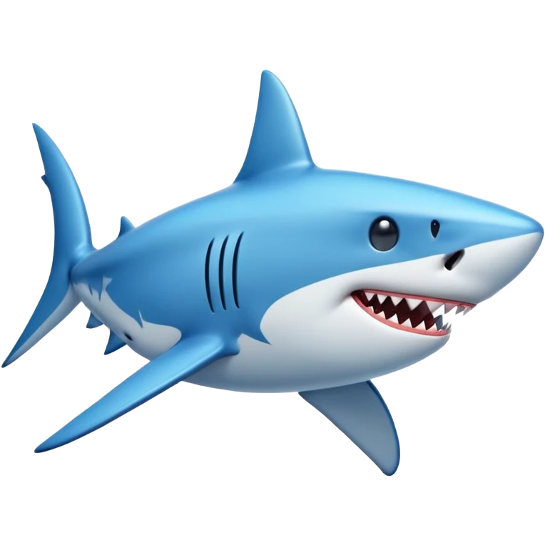 realistic shark emoji, no legs, no sneakers, just the shark emoji