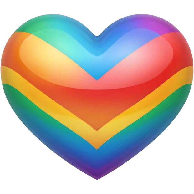 Heart with unique all colors in one heart emoji