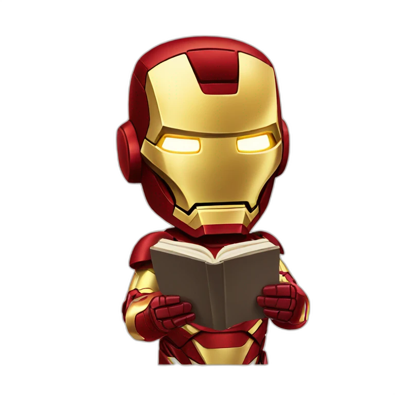 Iron man reading emoji