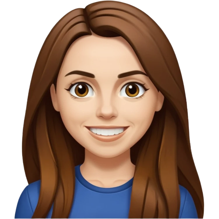 Melanie C with long brown hair emoji